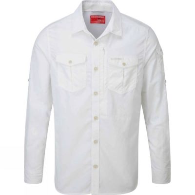 Camisa Craghoppers NosiLife Adventure Long-Sleeved Hombre - Blancas - Chile HBN752643